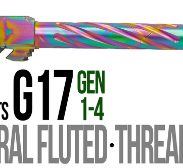 Fits Glock 17 9mm Match Thick Spiral Fluted Barrel in Chameleon - Glock Barrels - American Guns & Ammo