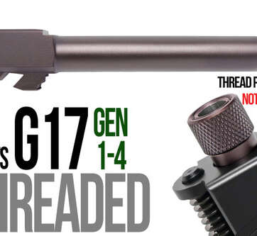 Fits Glock 19 9mm Match Straight Fluted Barrel Threaded in Plum Fits Glock 19 9mm Match Straight Fluted Barrel Threaded in Plum - Glock Barrels - American Guns & Ammo