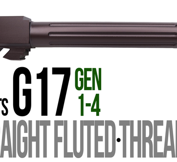 Fits Glock 17 9mm Match Golf Ball Dimpled Barrel in Black - Glock Barrels - American Guns & Ammo