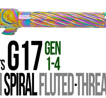Fits Glock 17 9mm Match Thin Spiral Fluted Barrel in Python - Glock Barrels - American Guns & Ammo