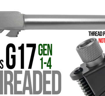 Fits Glock 19 9mm Match 5 Sided Flat Fluted Threaded Barrel in Flat Gray Fits Glock 19 9mm Match 5 Sided Flat Fluted Threaded Barrel in Flat Gray - Glock Barrels - American Guns & Ammo