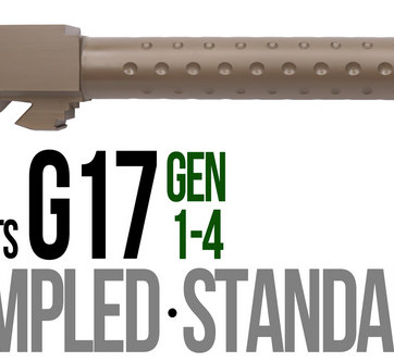 Fits Glock 17 9mm Match Golf Ball Dimpled Barrel Threaded in Dark Earth - Glock Barrels - American Guns & Ammo