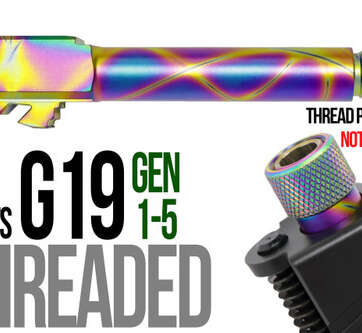 Fits Glock 19  9mm Match Barrel threaded in Plum - Glock Barrels - American Guns & Ammo