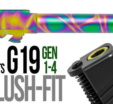 Fits Glock 19 9mm Match Grade Barrel Golf Ball Dimpled in Python Fits Glock 19 9mm Match Grade Barrel Golf Ball Dimpled in Python - Glock Barrels - American Guns & Ammo