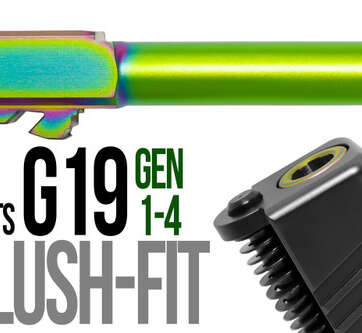 Fits Glock 17 9mm Threaded Barrel in Radio Active Fits Glock 17 9mm Threaded Barrel in Radio Active - Glock Barrels - American Guns & Ammo