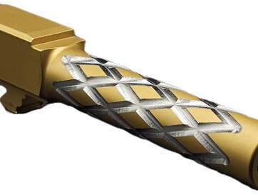 Fits Glock 19 9mm Match Coil Barrel 2 Tone in Gold Fits Glock 19 9mm Match Coil Barrel 2 Tone in Gold - Glock Barrels - American Guns & Ammo