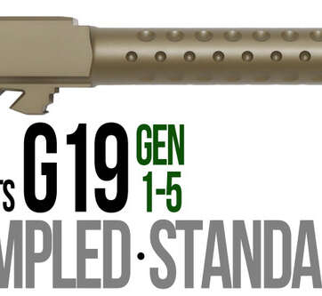 Fits Glock 19 9mm Match 5 Sided Flat Fluted Barrel in Dark Earth Fits Glock 19 9mm Match 5 Sided Flat Fluted Barrel in Dark Earth - Glock Barrels - American Guns & Ammo