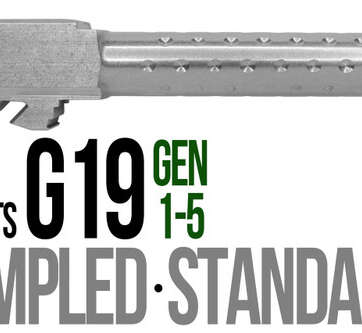 Fits Glock 19 9mm Match Golf Ball Dimpled Barrel Threaded Naked Stainless Steel - Glock Barrels - American Guns & Ammo