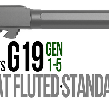 Fits Glock 17 9mm Match 5 Sided Flat Fluted Threaded Barrel in Flat Gray - Glock Barrels - American Guns & Ammo