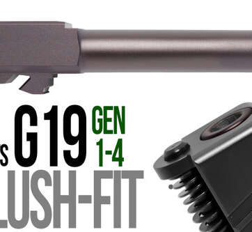 Fits Glock 19 9mm Match Thick Spiral Fluted Barrel Threaded in Plum Fits Glock 19 9mm Match Thick Spiral Fluted Barrel Threaded in Plum - Glock Barrels - American Guns & Ammo