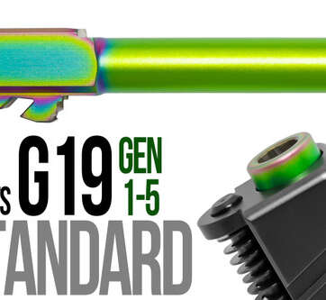 Fits Glock 19 9mm Match Golf Ball Dimpled Barrel Threaded in Chameleon Fits Glock 19 9mm Match Golf Ball Dimpled Barrel Threaded in Chameleon - Glock Barrels - American Guns & Ammo
