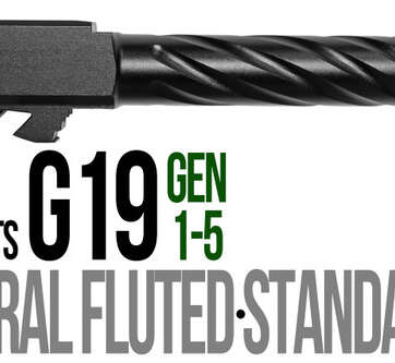Fits Glock 19 9mm Match Thick Spiral Fluted Barrel in Gold Fits Glock 19 9mm Match Thick Spiral Fluted Barrel in Gold - Glock Barrels - American Guns & Ammo