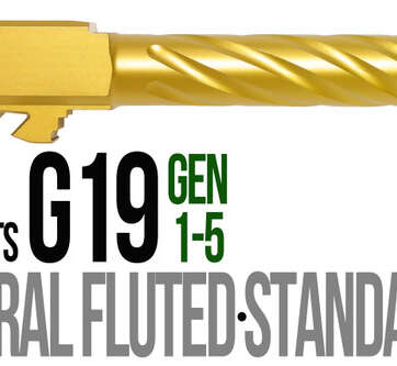 Fits Glock 19 9mm Match Thick Spiral Fluted Barrel in Python Fits Glock 19 9mm Match Thick Spiral Fluted Barrel in Python - Glock Barrels - American Guns & Ammo