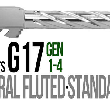 Fits Glock 17 9mm Match Thin Spiral Fluted Threaded Barrel  in Python - Glock Barrels - American Guns & Ammo