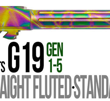 Fits Glock 19 9mm Match 5 Sided Flat Fluted Barrel in Python Fits Glock 19 9mm Match 5 Sided Flat Fluted Barrel in Python - Glock Barrels - American Guns & Ammo