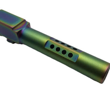 Fits Glock 17 9mm Match Thin Spiral Fluted Threaded Barrel  in Black - Glock Barrels - American Guns & Ammo