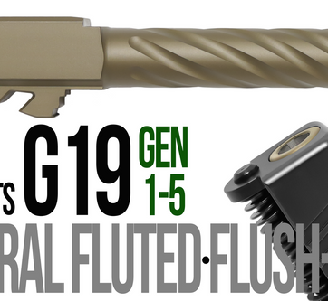 Fits Glock 17 9mm Match Golf Ball Dimpled Barrel in Dark Earth - Glock Barrels - American Guns & Ammo