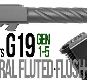 Fits Glock 19 9mm Thick Spiral Flush Fit Barrel in Dark Earth - Glock Barrels - American Guns & Ammo