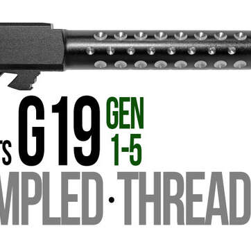 Fits Glock 19 9mm Match Thick Spiral Fluted Barrel 2 Tone Fits Glock 19 9mm Match Thick Spiral Fluted Barrel 2 Tone - Glock Barrels - American Guns & Ammo