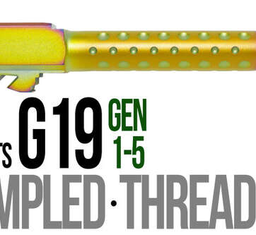 Fits Glock 19 9mm Match Grade Barrel Golf Ball Dimpled in Chameleon Fits Glock 19 9mm Match Grade Barrel Golf Ball Dimpled in Chameleon - Glock Barrels - American Guns & Ammo