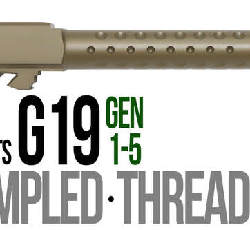 Fits Glock 19 9mm Match 5 Sided Flat Fluted Barrel Threaded in Dark Earth Fits Glock 19 9mm Match 5 Sided Flat Fluted Barrel Threaded in Dark Earth - Glock Barrels - American Guns & Ammo