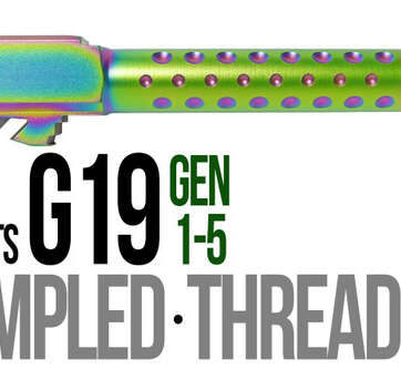 Fits Glock 19 9mm Match Thick Spiral Fluted Barrel Threaded in Radio Active Fits Glock 19 9mm Match Thick Spiral Fluted Barrel Threaded in Radio Active - Glock Barrels - American Guns & Ammo