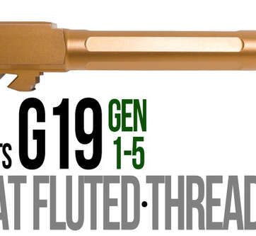 Fits Glock 19 9mm Match Golf Ball Dimpled Barrel Threaded in Copper Fits Glock 19 9mm Match Golf Ball Dimpled Barrel Threaded in Copper - Glock Barrels - American Guns & Ammo