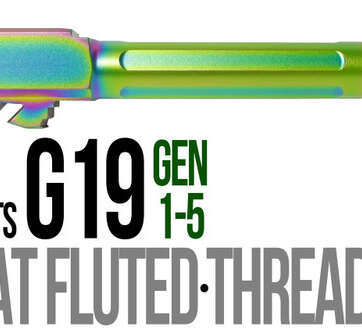 Fits Glock 19 9mm Match Grade Barrel Golf Ball Dimpled in Radio Active Fits Glock 19 9mm Match Grade Barrel Golf Ball Dimpled in Radio Active - Glock Barrels - American Guns & Ammo