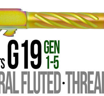 Fits Glock 17 New  9mm Match Grade Barrel in Gold - Glock Barrels - American Guns & Ammo