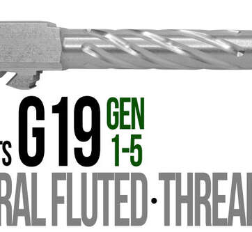 Fits Glock 19 9mm Match Thick Spiral Fluted Barrel Naked Stainless Steel - Glock Barrels - American Guns & Ammo