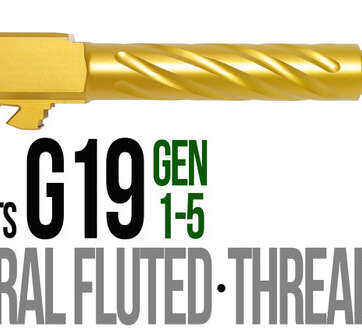 Fits Glock 19 9mm Match Golf Ball Dimpled Barrel Threaded in Radio Active Fits Glock 19 9mm Match Golf Ball Dimpled Barrel Threaded in Radio Active - Glock Barrels - American Guns & Ammo