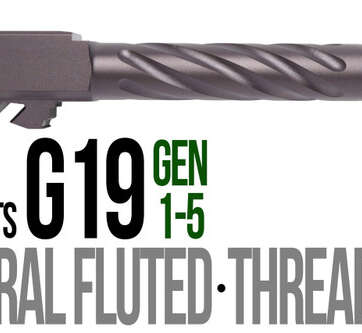 Fits Glock 19 9mm Match Golf Ball Dimpled Barrel Threaded in Plum Fits Glock 19 9mm Match Golf Ball Dimpled Barrel Threaded in Plum - Glock Barrels - American Guns & Ammo
