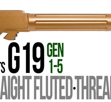 Fits Glock 19 9mm Match Grade Barrel Golf Ball Dimpled in Copper Fits Glock 19 9mm Match Grade Barrel Golf Ball Dimpled in Copper - Glock Barrels - American Guns & Ammo
