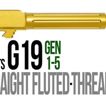 Fits Glock 19 9mm Match Thick Spiral Fluted Barrel Threaded in Dark Earth Fits Glock 19 9mm Match Thick Spiral Fluted Barrel Threaded in Dark Earth - Glock Barrels - American Guns & Ammo