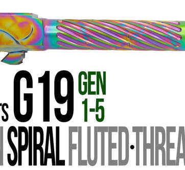 Fits Glock 17 9mm Match Golf Ball Dimpled Barrel in Gold - Glock Barrels - American Guns & Ammo