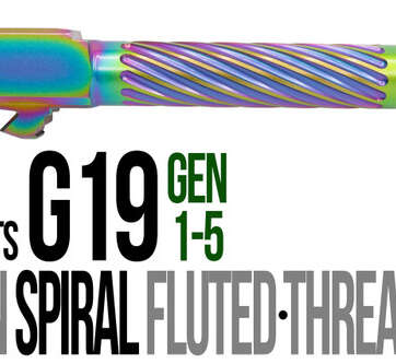 Fits Glock 19 9mm Match Thick Spiral Fluted Barrel in Radio Active - Glock Barrels - American Guns & Ammo