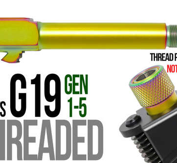 Fits Glock 19 New  9mm Match Grade Barrel threaded in Dark Earth - Glock Barrels - American Guns & Ammo
