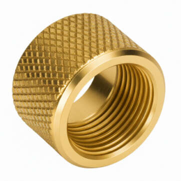 Thread Protector 1/2 x 28 (9mm & .357SIG Barrel)Knurled in Copper - Glock Parts - American Guns & Ammo