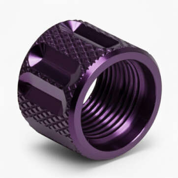 Thread Protector 1/2 x 28 (9mm & .357SIG Barrel) Knurled Straight Fluted in Red - Glock Parts - American Guns & Ammo