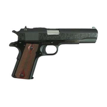 Colt 1911 Gov’t Model Handgun .45 ACP 7rd Magazine 5″ Barrel Black with Filigree Frame and Barrel - Semi Auto Handguns | American Guns & Ammo