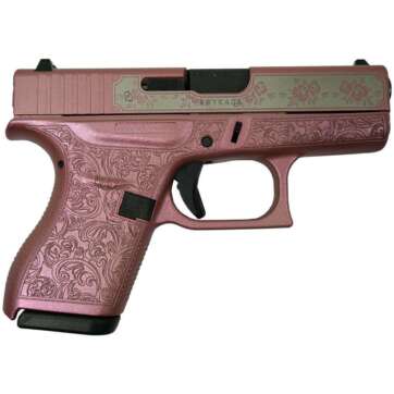 Glock 42 Custom “Glock & Roses Medusa Pink” Subcompact Handgun .380 ACP 6rd Magazines (2) 3.2″ Barrel USA - Semi Auto Handguns | American Guns & Ammo