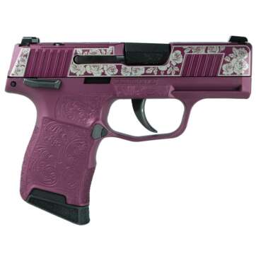 Sig Sauer Exclusive “Black Cherry Roses” P365-380 Handgun 380 Auto 10rd Magazine 3.1″ Barrel Black Manual Safety - Semi Auto Handguns | American Guns & Ammo