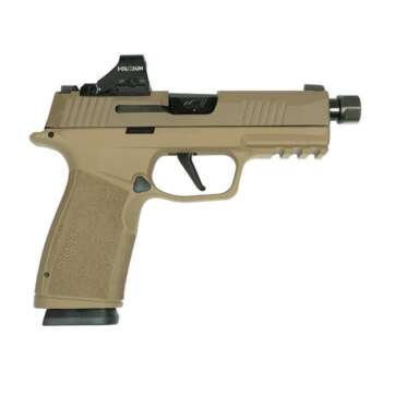 Sig P365 XMacro Handgun 9mm Luger 17rd Magazines (2) Threaded Barrel Two-Tone Tan XSeries Slide with Optic - Semi Auto Handguns - American Guns & Ammo