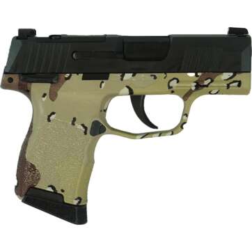 Sig Sauer P365 Custom “Chocolate Chip Hydro Dip Frame” Handgun 9mm Luger 10rd Magazines 3.1″ Barrel Black Slide - Semi Auto Handguns | American Guns & Ammo