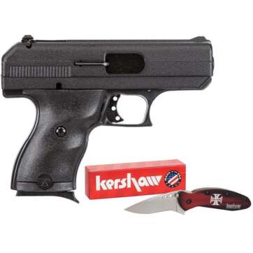 Hi-Point C9 Compact Handgun 9mm Luger 8rd Magazine 3.5″ Barrel w/Kershaw Knife - Semi Auto Handguns | American Guns & Ammo