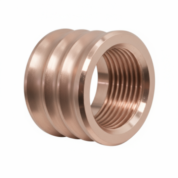 Thread Protector 1/2 x 28 (9mm & .357SIG Barrel) Knurled Straight Fluted in Rose Gold - Glock Parts - American Guns & Ammo