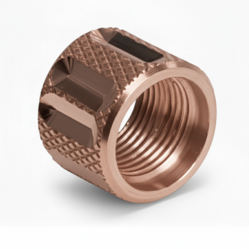 Thread Protector 1/2 x 28 (9mm & .357SIG Barrel) Knurled Thick Spiral in Rose Gold - Glock Parts - American Guns & Ammo