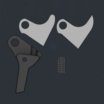 FRTv2 Curved Face Trigger Kit - 2 Stainless Steel Trips Fits Glock - Glock Parts - American Guns & Ammo