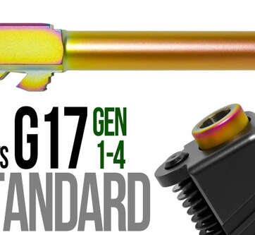 Fits Glock 19 9mm Match Thick Spiral Fluted Barrel Threaded in Gold Fits Glock 19 9mm Match Thick Spiral Fluted Barrel Threaded in Gold - Glock Barrels - American Guns & Ammo