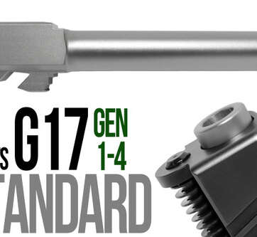 Fits Glock 17 New 9mm Match Grade Barrel threaded in Flat Gray Fits Glock 17 New 9mm Match Grade Barrel threaded in Flat Gray - Glock Barrels - American Guns & Ammo